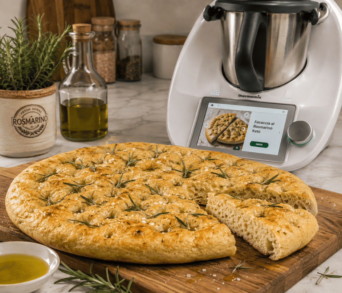 Focaccia al Rosmarino Keto
